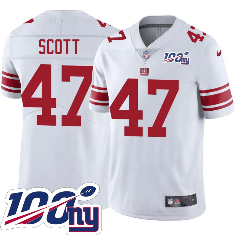 Giants #47 Drew Scott 2024 100 Year White Jersey