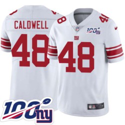 Giants #48 Bruce Caldwell 2024 100 Year White Jersey