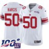 Giants #50 Bull Karcis 2024 100 Year White Jersey