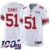 Giants #51 Bob Schmit 2024 100 Year White Jersey