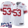 Giants #53 Jasper Brinkley 2024 100 Year White Jersey