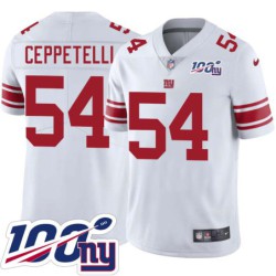 Giants #54 Gene Ceppetelli 2024 100 Year White Jersey