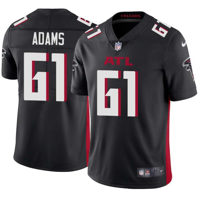 Falcons #61 Brent Adams Football Jersey -Black