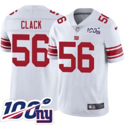 Giants #56 Jim Clack 2024 100 Year White Jersey