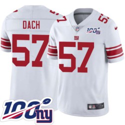 Giants #57 Carson Dach 2024 100 Year White Jersey