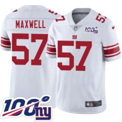 Giants #57 Jim Maxwell 2024 100 Year White Jersey