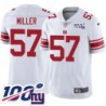 Giants #57 Corey Miller 2024 100 Year White Jersey