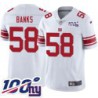 Giants #58 Carl Banks 2024 100 Year White Jersey