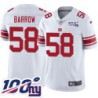 Giants #58 Micheal Barrow 2024 100 Year White Jersey