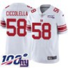 Giants #58 Mike Ciccolella 2024 100 Year White Jersey