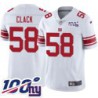 Giants #58 Jim Clack 2024 100 Year White Jersey