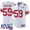 Giants #59 Allen Bradford 2024 100 Year White Jersey