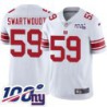 Giants #59 Gregg Swartwoudt 2024 100 Year White Jersey