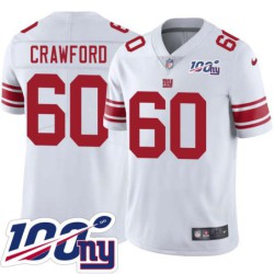 Giants #60 Bill Crawford 2024 100 Year White Jersey