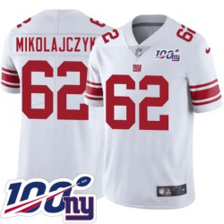 Giants #62 Ron Mikolajczyk 2024 100 Year White Jersey