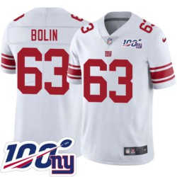 Giants #63 Bookie Bolin 2024 100 Year White Jersey