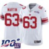 Giants #63 Wes Martin 2024 100 Year White Jersey