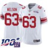 Giants #63 Karl Nelson 2024 100 Year White Jersey