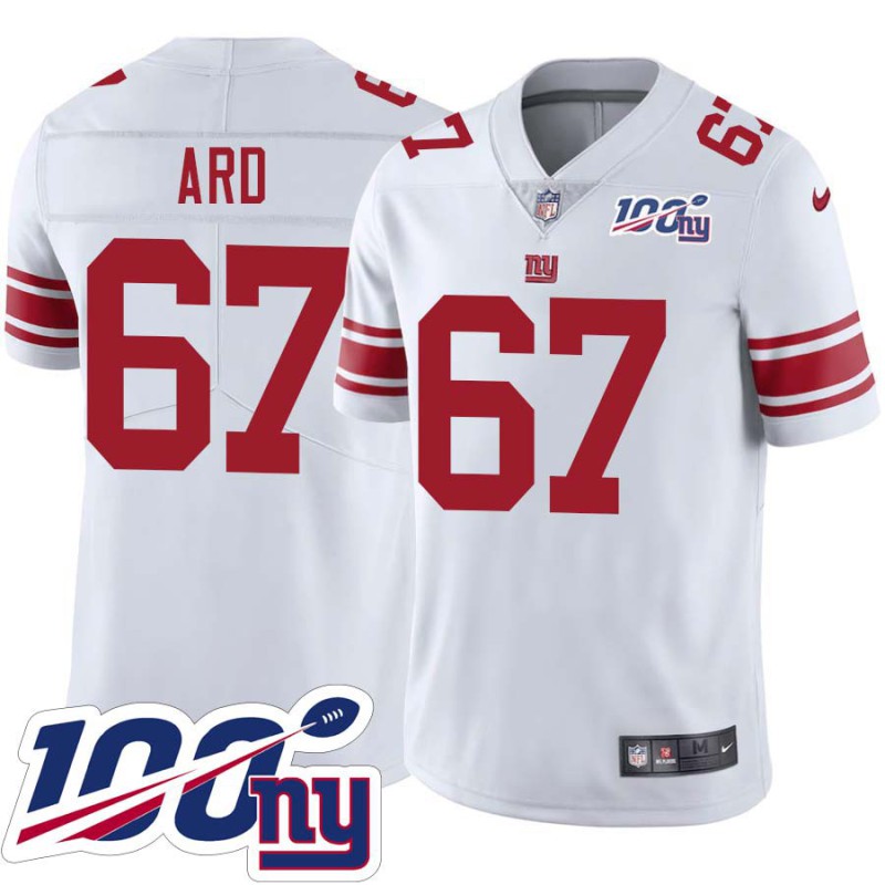 Giants #67 Billy Ard 2024 100 Year White Jersey