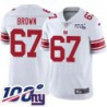 Giants #67 Evan Brown 2024 100 Year White Jersey