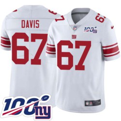 Giants #67 Wyatt Davis 2024 100 Year White Jersey