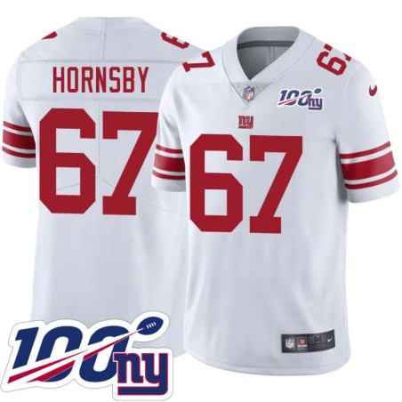 Giants #67 Ron Hornsby 2024 100 Year White Jersey