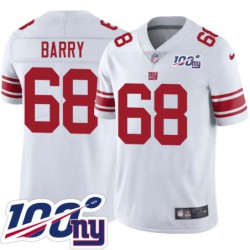 Giants #68 Al Barry 2024 100 Year White Jersey