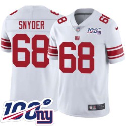 Giants #68 Adam Snyder 2024 100 Year White Jersey