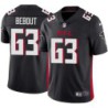 Falcons #63 Nick Bebout Football Jersey -Black