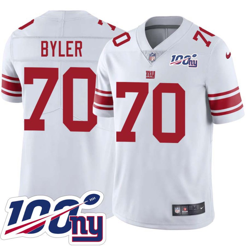 Giants #70 Joseph Byler 2024 100 Year White Jersey