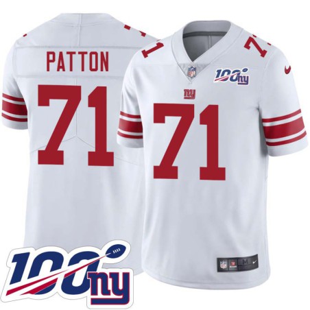 Giants #71 Robert Patton 2024 100 Year White Jersey