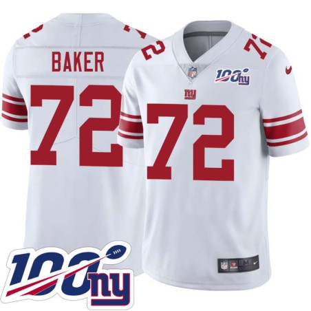 Giants #72 John Baker 2024 100 Year White Jersey