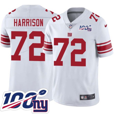 Giants #72 Jonotthan Harrison 2024 100 Year White Jersey