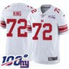 Giants #72 Gordon King 2024 100 Year White Jersey