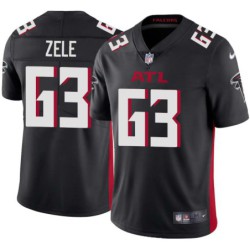 Falcons #63 Mike Zele Football Jersey -Black