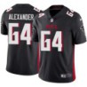 Falcons #64 P.J. Alexander Football Jersey -Black