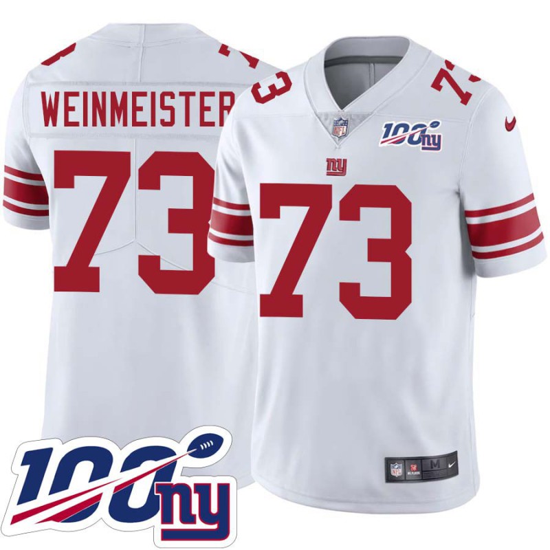 Giants #73 Arnie Weinmeister 2024 100 Year White Jersey