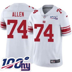 Giants #74 Ian Allen 2024 100 Year White Jersey