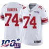 Giants #74 Mike Bundra 2024 100 Year White Jersey