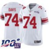 Giants #74 Roger Davis 2024 100 Year White Jersey