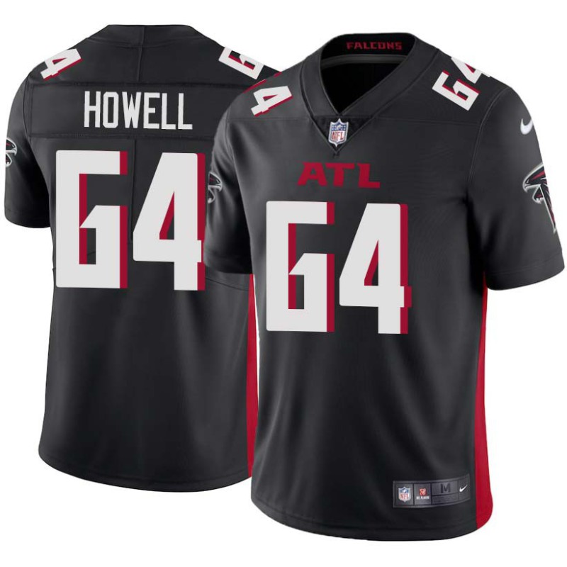 Falcons #64 Pat Howell Football Jersey -Black