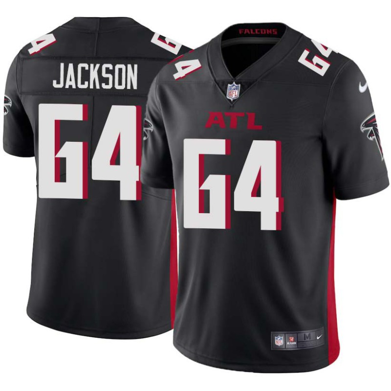 Falcons #64 Lawrence Jackson Football Jersey -Black