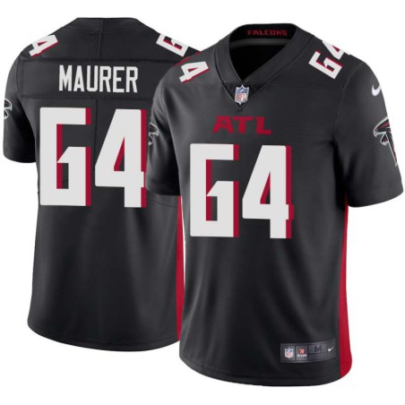 Falcons #64 Andy Maurer Football Jersey -Black