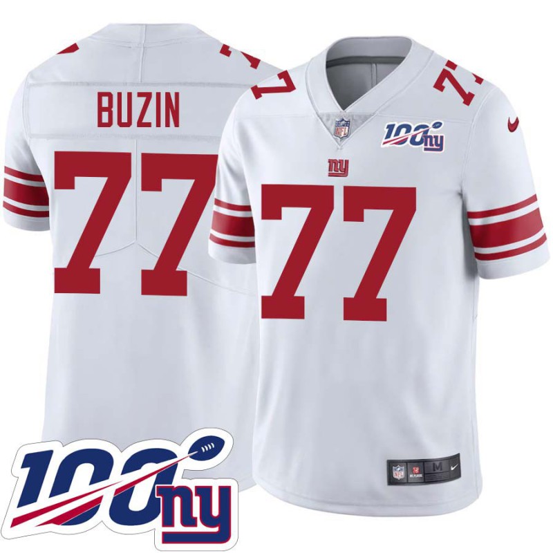 Giants #77 Rich Buzin 2024 100 Year White Jersey