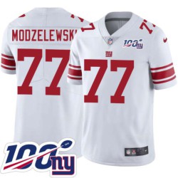 Giants #77 Dick Modzelewski 2024 100 Year White Jersey