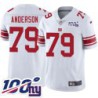 Giants #79 Bruce Anderson 2024 100 Year White Jersey