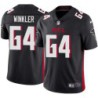 Falcons #64 Randy Winkler Football Jersey -Black