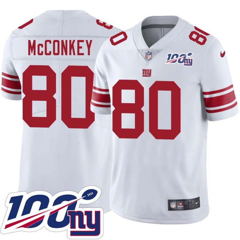 Giants #80 Phil McConkey 2024 100 Year White Jersey