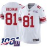 Giants #81 Alex Bachman 2024 100 Year White Jersey