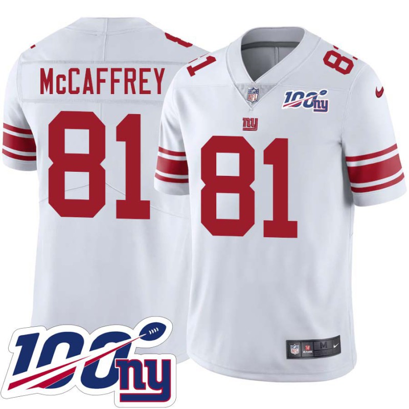 Giants #81 Ed McCaffrey 2024 100 Year White Jersey